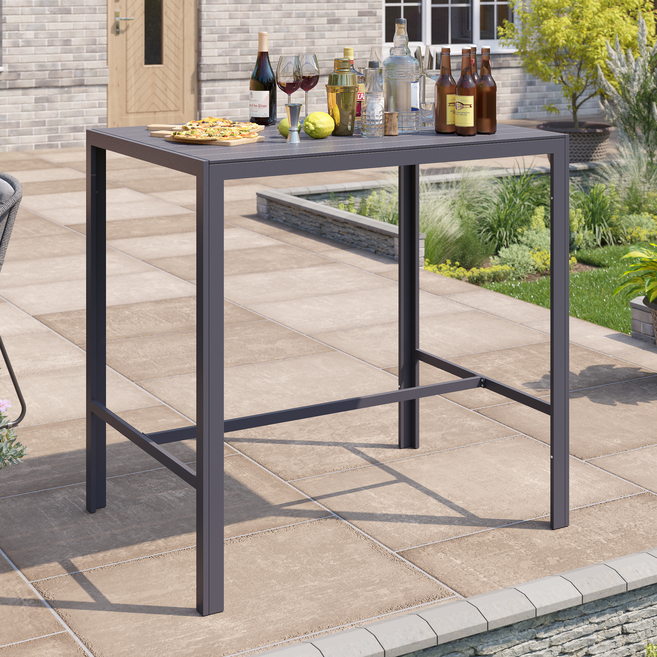 Click to view product details and reviews for Grey Outdoor Bar Table Grey Polywood Outdoor Bar Table.